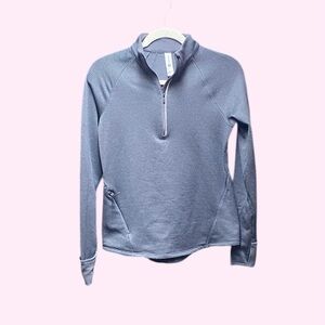 All•In•Motion Gray 1/4 Zip Reflective Top Size Small